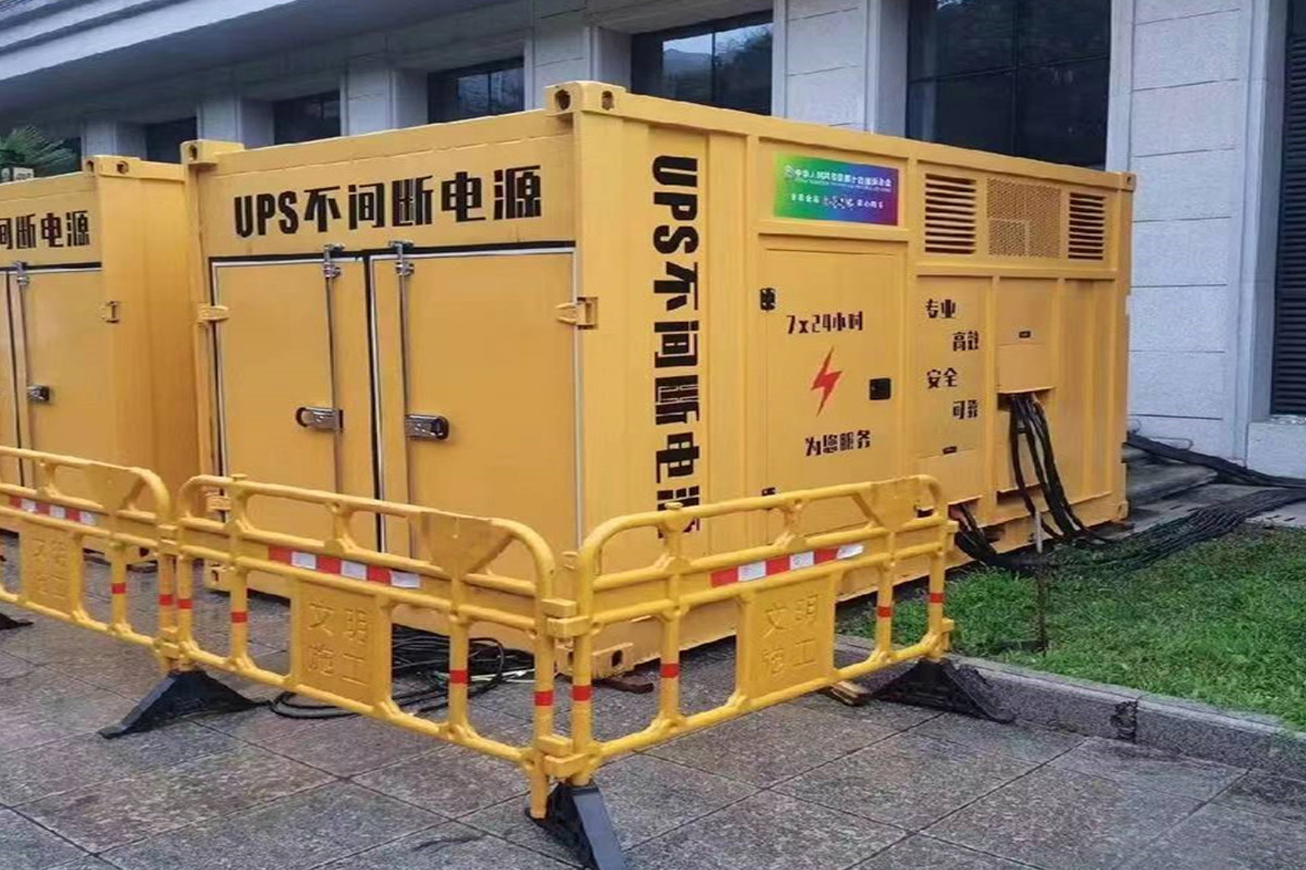 大路镇发电机租赁施工现场